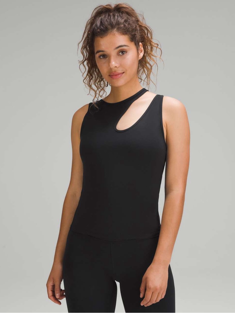 lululemon shoulder cut out yoga tank